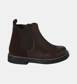 Boots Chelsea  en cuir - Cyrillus - Chocolat