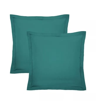 Lot de 2 taies percale de coton - Garnier Thiebaut - Émeraude