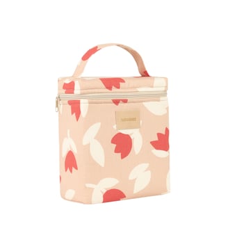 Sac isotherme pour biberon et déjeuner Hyde Park - Nobodinoz - Tulipes rouges