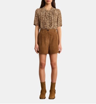 Short en cuir velours - JULIETTE - Pablo - Paille
