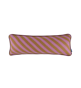 Coussin rectangulaire Ray - Nobodinoz - Pink curry stripes