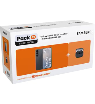 Smartphone Pack S26FE 5G128Go Graphite + Galaxy Buds 3 FE Noir - Samsung - Graphite