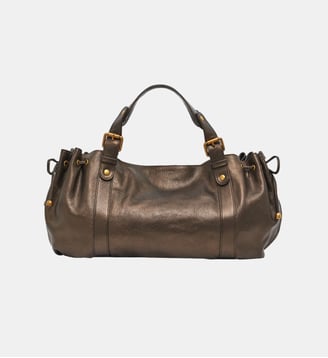 Sac à main en cuir métallique - 24H - Gerard Darel - Vieil or