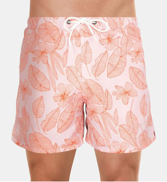 Bermuda de bain fibres recyclées TRENDY - Eminence - Corail et écru