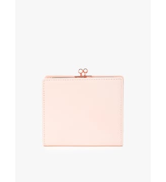 portefeuille en cuir fermoir clip - Agnès b. - Rose pinky