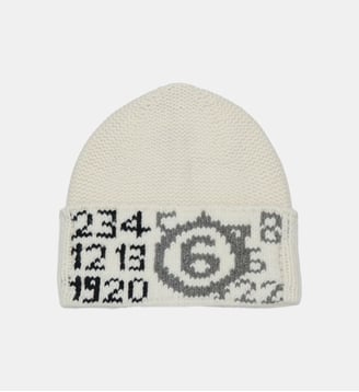 Casquette avec logo numérique - MM6 Maison Margiela - Blanc cassé