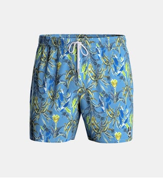 Short de bain imprimé floral - Impetus - Bleu