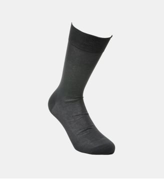 Chaussettes mi-hautes coton - Galeries Lafayette - Gris foncé