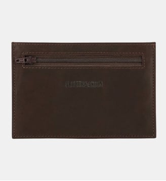 Porte-papiers en cuir gras - Arthur & Aston - Marron moyen