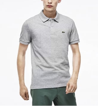Polo slim en coton piqué - Lacoste - Argent chromé