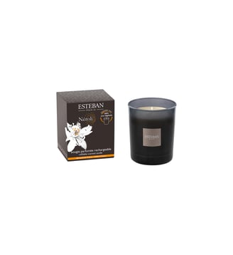 Bougie parfumée rechargeable - Moka Néroli 180g - Esteban Paris Parfums - Noir