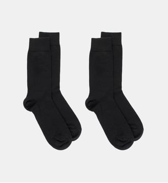 Lot de 2 paires de chaussettes en laine - Doré Doré - Noir