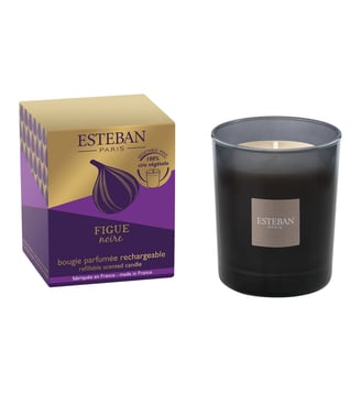 Bougie parfumée initiale rechargeable 180 g - Esteban Paris Parfums - Crème