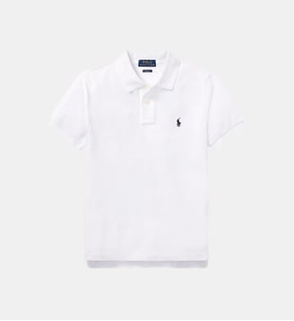 Polo en coton piqué custom fit - Polo Ralph Lauren - Blanc