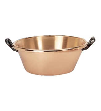Bassine à confiture en cuivre massif D38 cm - De Buyer - Cuivre
