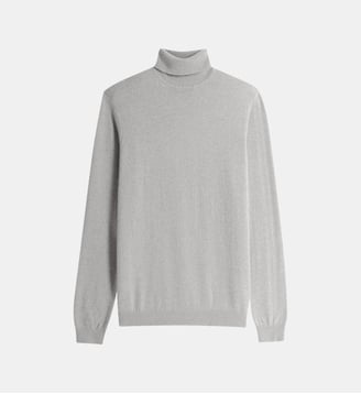 Pull uni Nachrol cachemire - Galeries Lafayette - Gris clair