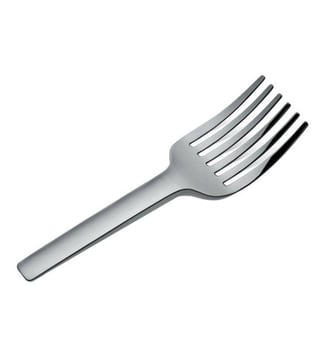 Fourchette à spaghettis argentée en acier Sandrine - Alessi - Gris