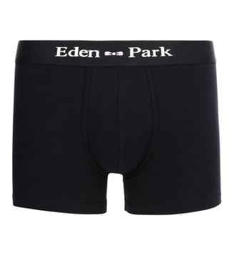 Boxer siglé coton stretch - Eden Park - Bleu marine