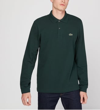 Polo droit coton piqué - Lacoste - Vert feuille