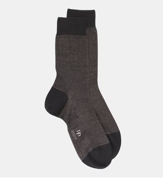Chaussettes classiques fantaisie caviar laine mélangée - Doré Doré - Noir