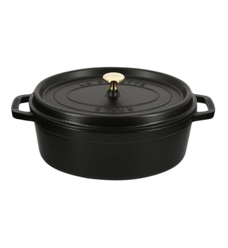 Cocotte en fonte ovale 29 cm - Staub - Noir