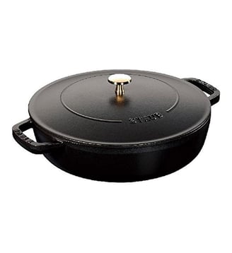 Sauteuse Chistera ronde 28 cm - Staub - Noir
