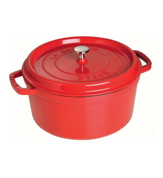 Cocotte ronde en fonte Cherry 30 cm - Staub - Rouge
