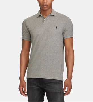 Polo en coton piqué slim fit - Polo Ralph Lauren - Gris