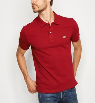 Polo slim en coton piqué - Lacoste - Rouge