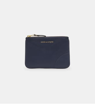 Porte-monnaie SA8100 griffé cuir - Comme des Garçons WALLETS - Bleu marine