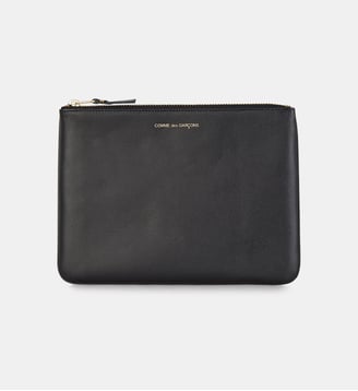 Pochette SA5100 griffée cuir - Comme des Garçons WALLETS - Noir