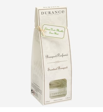 Diffuseur de parfum tiges Bouquet parfumé Citron vert Menthe 100 ml - Durance