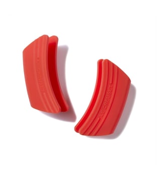 2 poignées VOLCANIQUE silicone rouge - Le Creuset - Rouge
