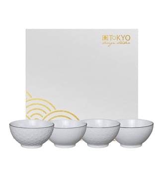Coffret de 4 bols  - Ø15 cm - Tokyo Design Studio - Blanc