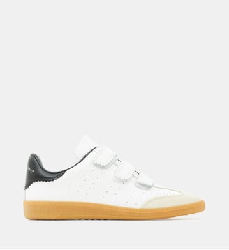 Baskets basses Beth scratch cuir - Isabel Marant - Blanc et noir