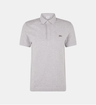 Polo droit en coton piqué stretch Paris - Lacoste - Gris chiné