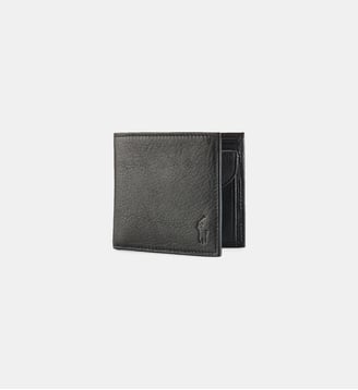 Porte-monnaie en cuir grainé - Polo Ralph Lauren - Noir