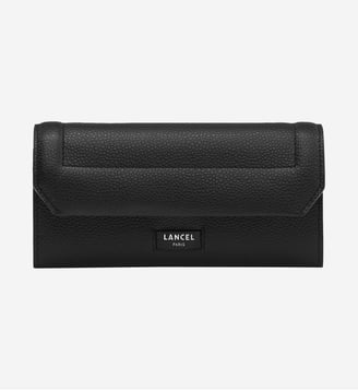 Portefeuille rabat Ninon en cuir - Lancel - Noir