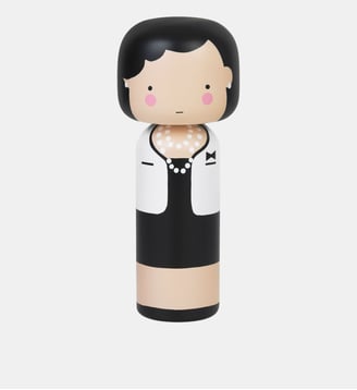 Figurine en bois Kokeshi dolls Coco H14,5 cm - Lucie Kaas - Multicolore