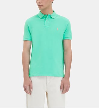 Polo Custom slim fit en coton piqué - Polo Ralph Lauren - Vert prairie