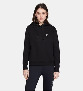 Hoodie droit molletonné - Calvin Klein - Noir