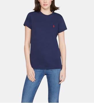 T-shirt droit coton bleu marine - Polo Ralph Lauren - Bleu marine