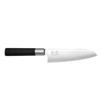 Couteau Santoku Wasabi Black 16,5 cm - Kai - Noir