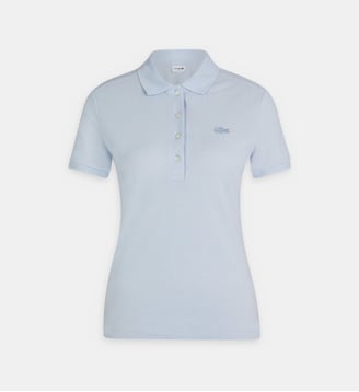 Polo slim coton piqué stretch - Lacoste - Bleu clair