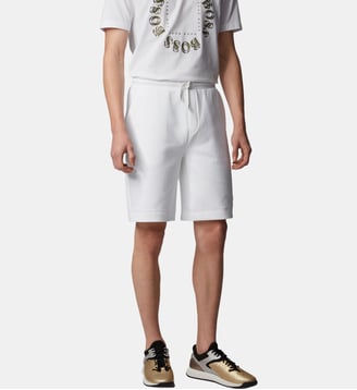 Short modèle Halboa Relaxed Fit logo - BOSS - Blanc