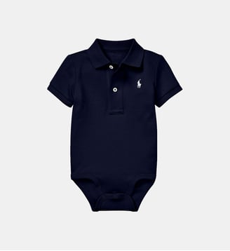 Body col polo en coton - Polo Ralph Lauren - Bleu marine