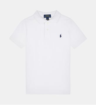 Polo en coton piqué logo brodé - Polo Ralph Lauren - Blanc