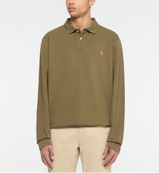Polo slim coton piqué - Polo Ralph Lauren - Kaki foncé
