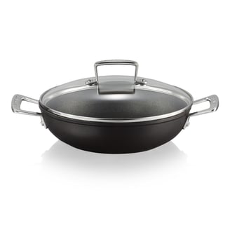 Sauteuse provençale avec couvercle aluminium forgé Ø26 cm - Le Creuset - Noir