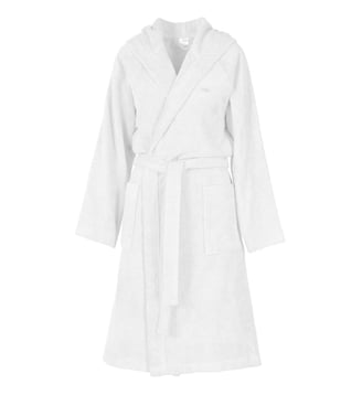 Peignoir capuche La Mousseuse coton peigné 420 g/m² - Descamps - Blanc